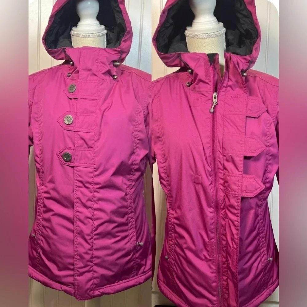 Betty Rides Women's Pink Hooded Snowboarding Jacket - Picture 3 of 16